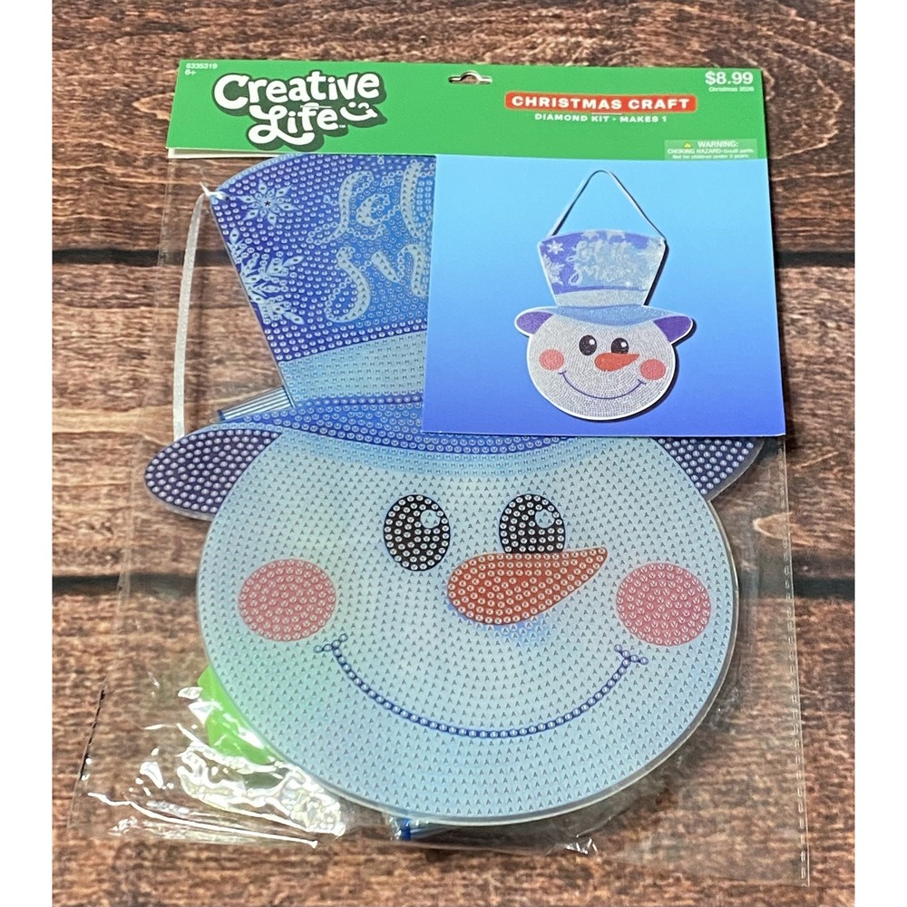 Let it Snow Christmas Snowman Hanging Acrylic Diamond Painting Kit Hobby Lobby
